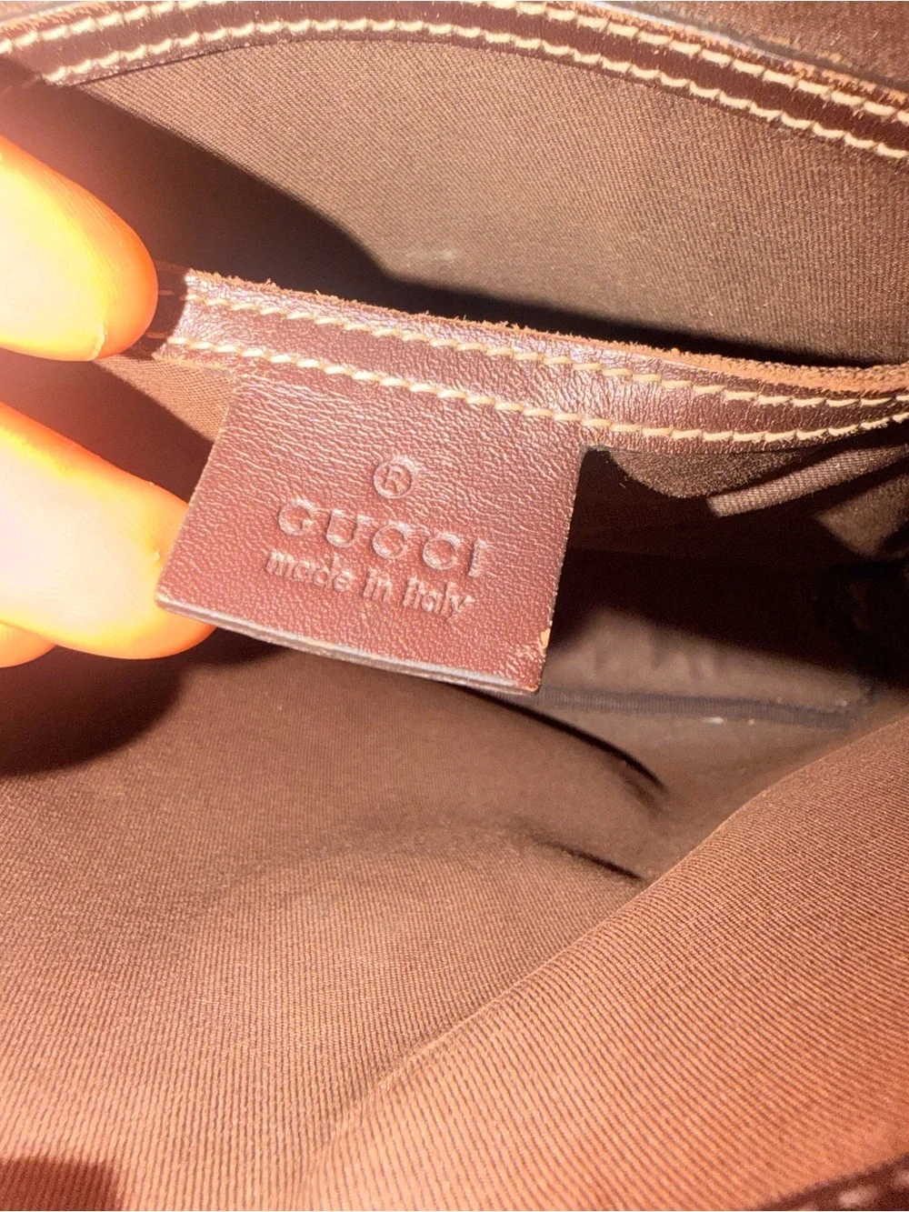 Gucci Beige and Brown Monogram Crossbody Bag